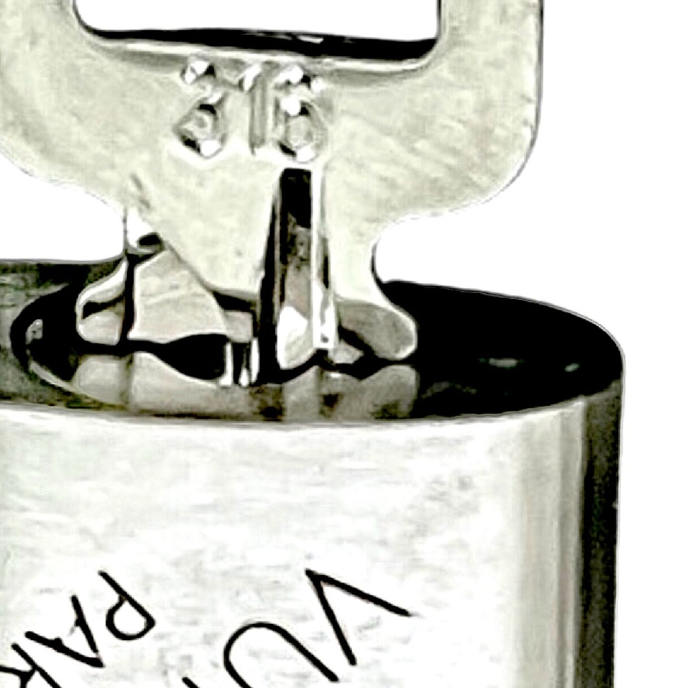 LOUIS VUITTON Silver Lock & Key Brushed Palladium Made In France COA #316 - Picture 8 of 14